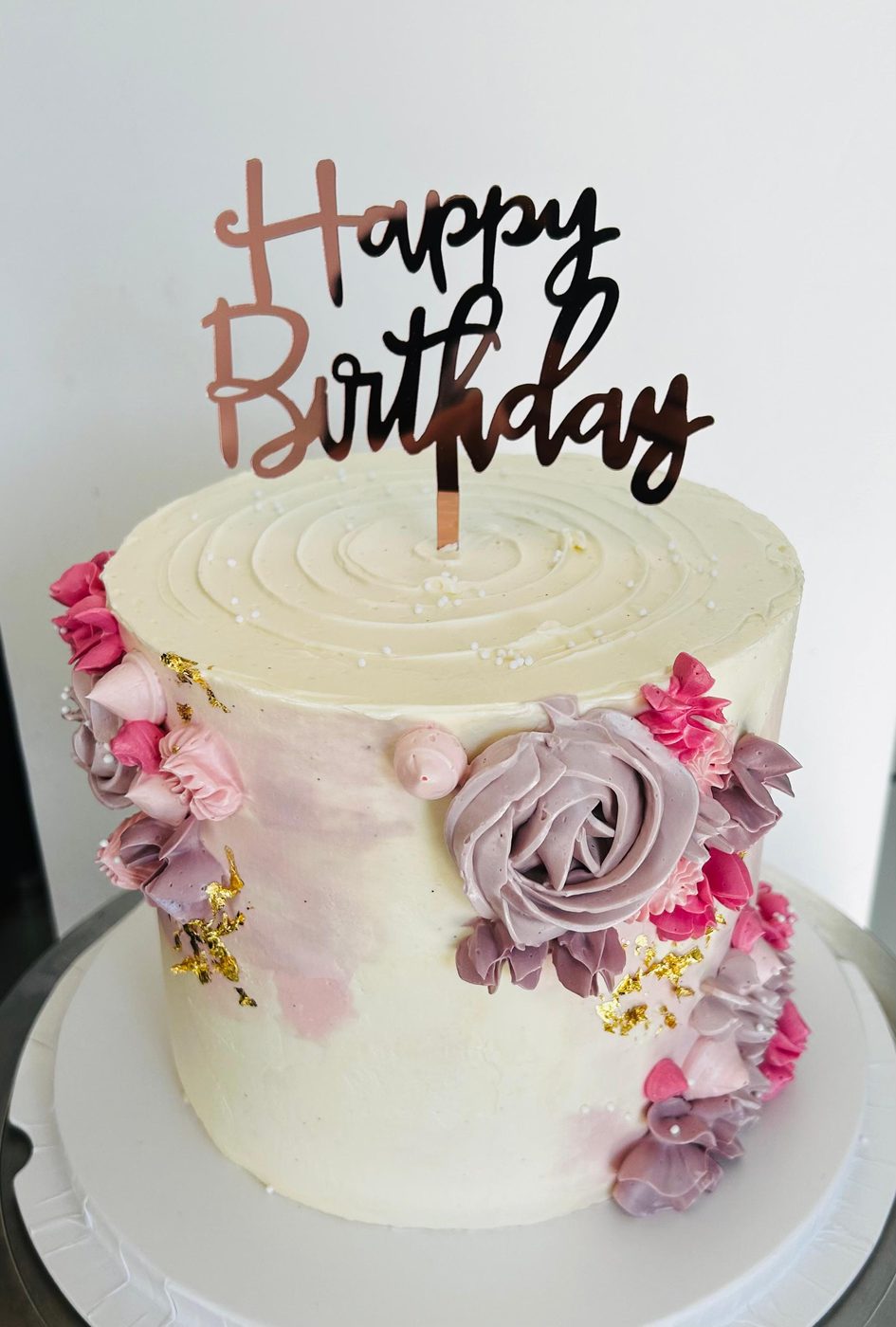 Gâteau buttercream floral