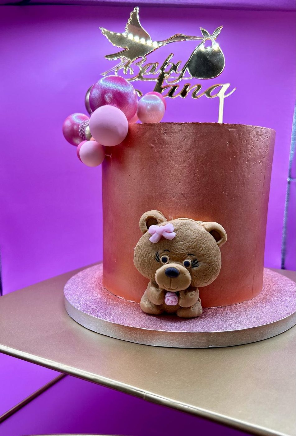 Gâteau baby shower ourson